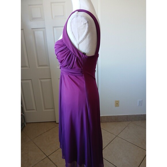 Windsor Beaded Waist Party Cocktails Dress Purple Medium Cocktails Embellished - Picture 4 of 15
